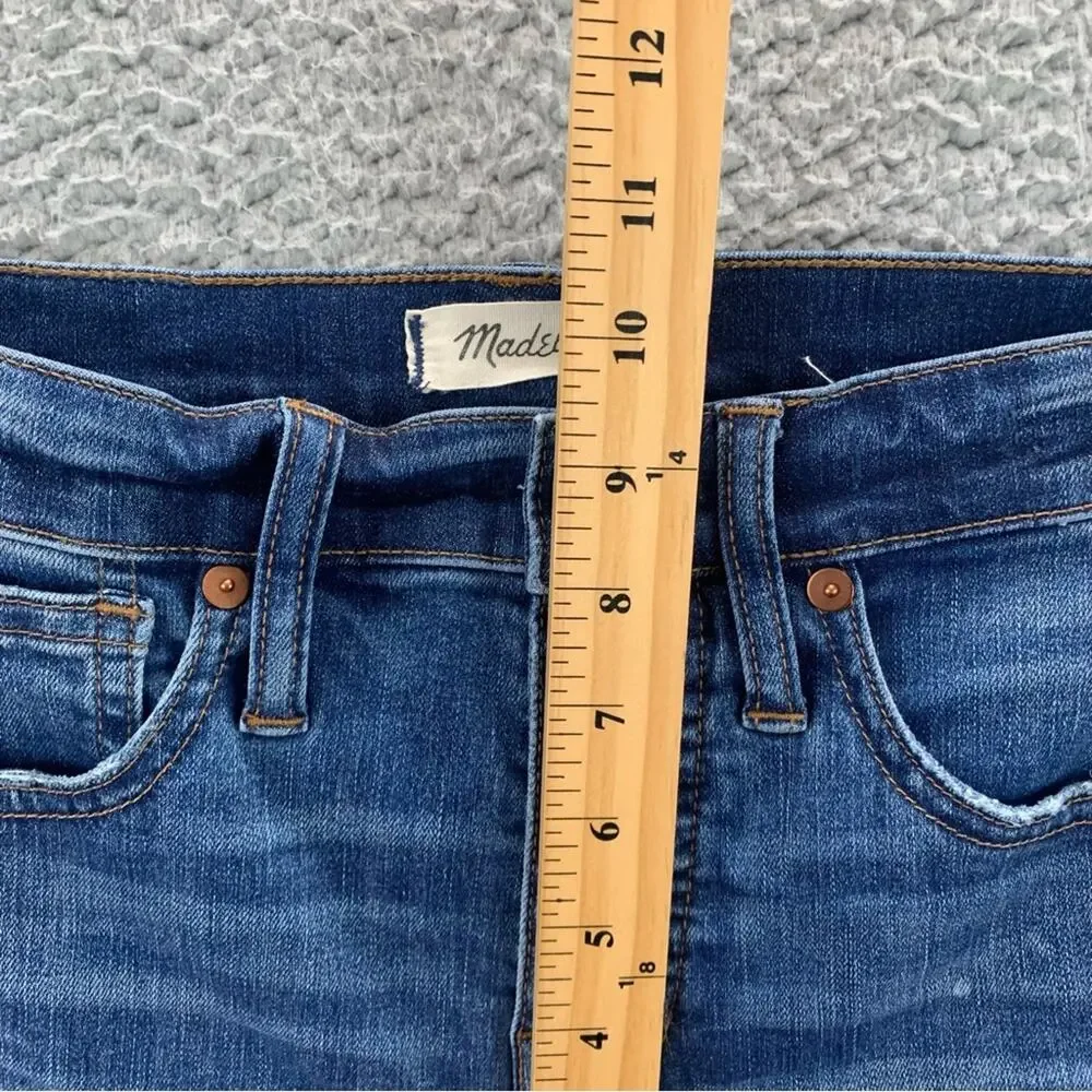 Madewell 10" High-Rise Skinny Button-Front Drop-Hem Women's Jeans  -  Size:  26 - Picture 10 of 16